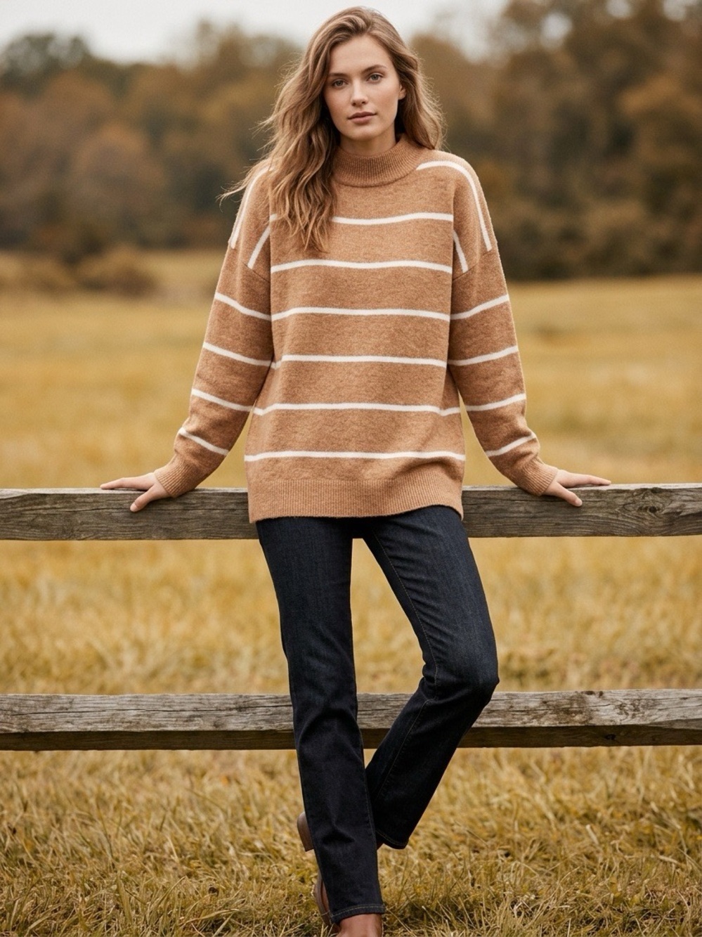 A New Day Oversized Chunky Striped Sweater Size XS